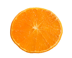 Fototapeta na wymiar Slice of delicious citrus fruit on white background