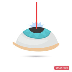 Laser vision correction color flat icon for web and mobile design