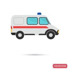 Ambulance color flat icon for web and mobile design
