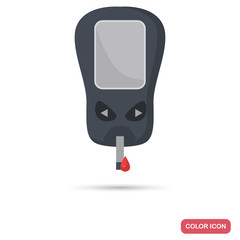 The device for measuring blood sugar color flat icon for web and mobile design