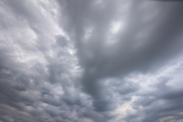 Heavy rain clouds in the sky
