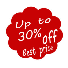 Up to thirty percent off