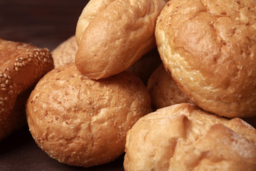 Loaves of delicious bread, closeup