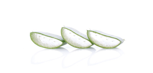 aloe vera isolated on white background.