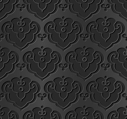 3D paper art Japanese curve spiral cross geometry frame