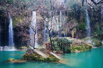 Scenic view of Kursunlu waterfall
