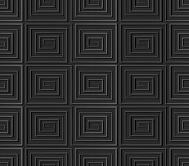 3D paper art spiral square vortex geometry cross line