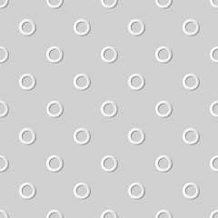 3D paper art retro round dot outline geometry