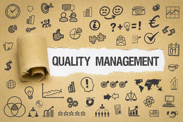 Quality Management / Papier mit Symbole