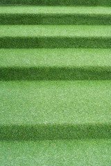 Artificial grass installed over concrete staircase