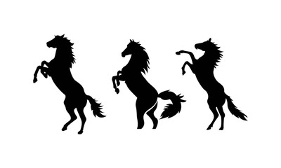 Fototapeta na wymiar Horse Silhouette Logo Template 