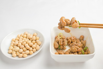 Natto and soy beans - 156986571
