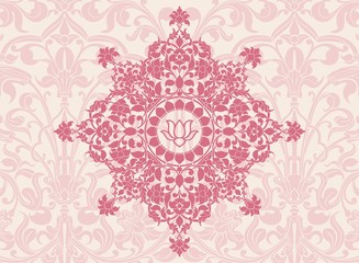water lily, wedding card design, royal India