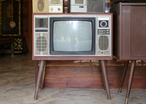 Classic Vintage Retro Style old television.