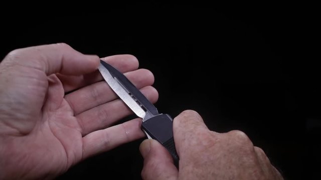POV: Automatic knife opened and closed