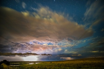 Night Pampas landscape, Argentina