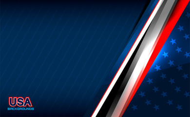 USA American flag background for Independence Day and other events, Vector illustration