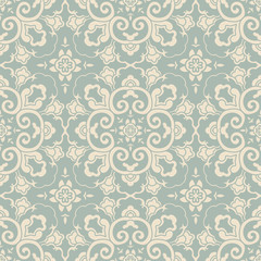 Antique seamless background round curve cross flower