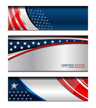 USA American flag background for Independence Day and other events, Vector illustration