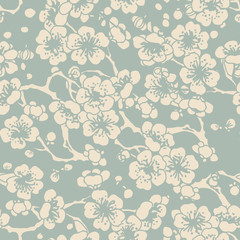 Antique seamless background cross plum blossom