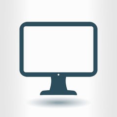 Ð¡omputer display sign icon. Flat design style.