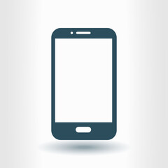 Vector illustration of smartphone icon. Flat design style. 