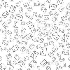 Seamless pattern with mail envelopes. Vector background for postal delivery.