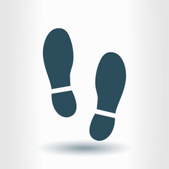 Black Imprint soles shoes icon. Flat design style.