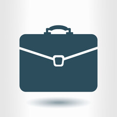 Briefcase icon, vector illustration. Flat design style. 