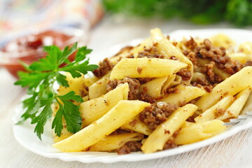 Pasta with meat
