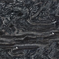 Abstract background of black marble. Seamless square texture, tile ready.