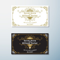 Wedding Invitation Vintage flyer background Design Template