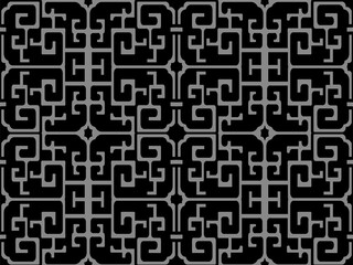 Antique seamless background spiral geometry cross frame