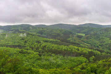 Fototapeta premium Wunderschöne Aussicht auf den Thüringer Wald 