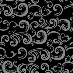 Antique seamless background spiral curve wave cross