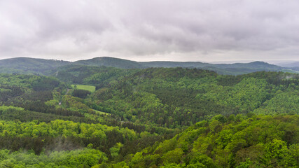 Obraz premium Wunderschöne Aussicht auf den Thüringer Wald 