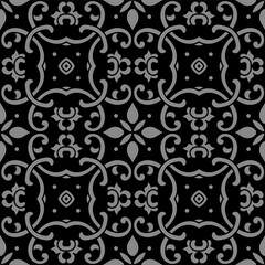 Fototapeta premium Antique seamless background curve cross chain flower oriental chintz