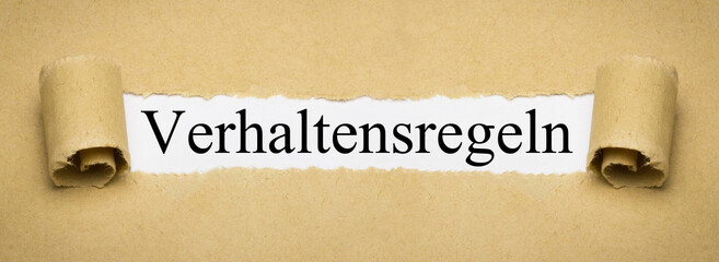 Verhaltensregeln