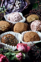 Made by hands raw candy healthy food