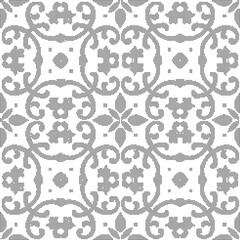 Halftone round black seamless background curve cross chain flower oriental chintz