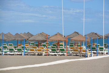 tumbonas en la playa