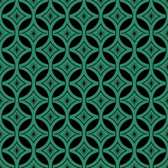 Antique seamless background round cross frame star flower