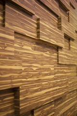 Beautiful wooden pattern wall.