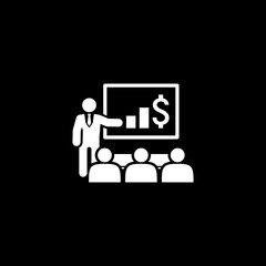 Presentation Icon. Business Concept. Flat Design.