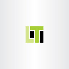 lt letter l t logo icon vector