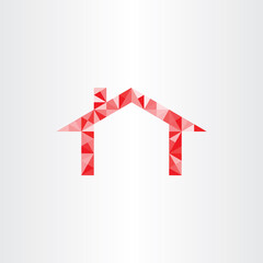 red house geometric triangles illustration vector
