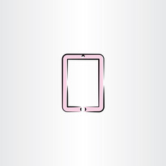 tablet clip art vector icon