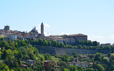 Fototapeta na wymiar Beautiful view of Bergamo, Italy