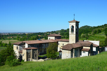 View of Astino Abbey and the Church of Santo Sepulchro, Monastero di Astino e Chiesa del Santo...