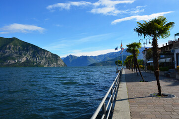 Fototapeta premium View of Iseo Lake from Iseo, Italy